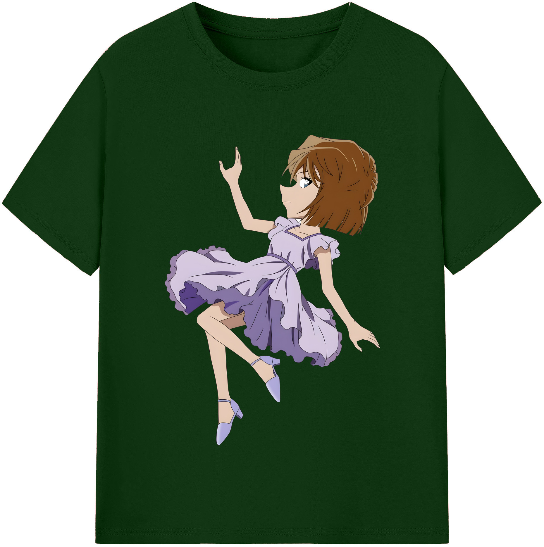 （画像用） 名探偵コナン 灰原 哀 はいばら あい Detective Conan Anita Hailey、Vi Graythorn Haibara Ai 綿100％半袖Tシャツ（フロントプリント）